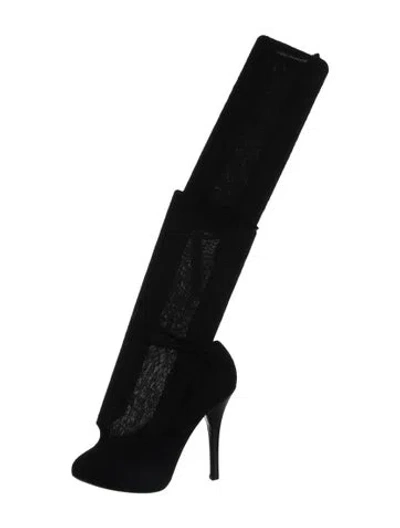 Pre-owned Dolce & Gabbana Sock Boots In Black