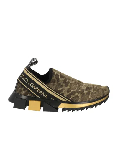 Dolce & Gabbana Sock Sneakers In Green