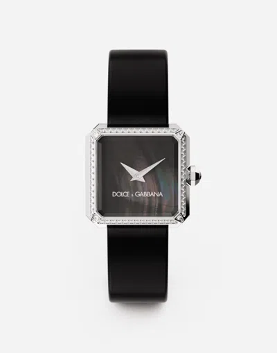 Dolce & Gabbana Sofia Steel Watch With Colorless Diamonds Black Female Onesize