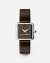 Dolce & Gabbana Sofia Steel Watch With Colorless Diamonds Chocolate Female Onesize In Chocolate