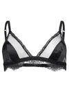 Dolce & Gabbana Black Lace Triangle Bra With Matching Inserts For Women In Black