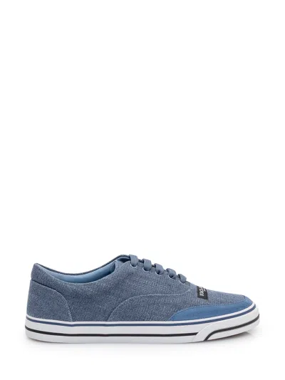 Dolce & Gabbana Soft Fabric Low-top Sneakers In Blue