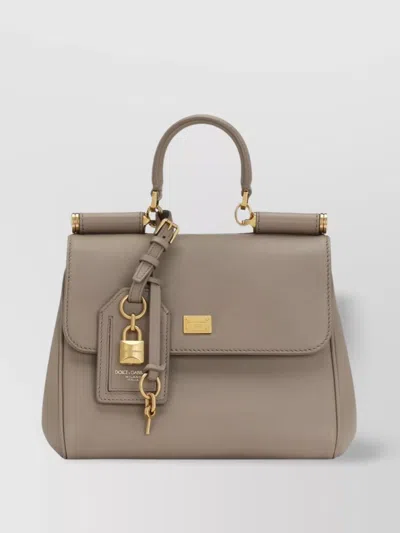 Dolce & Gabbana Soft Leather Handbag Gold-tone Hardware