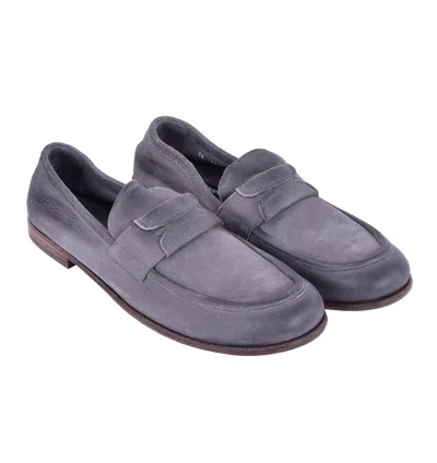 Pre-owned Dolce & Gabbana Soft Suede Deer Leather Moccasin Loafer Shoes Siracusa Gray