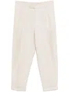 Dolce & Gabbana Soft Trousers In Beige Linen In Beige