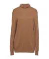 Dolce & Gabbana Solid Cashmere Turtleneck Sweater In Brown