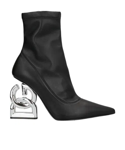 DOLCE & GABBANA SOLID COLOR ANKLE BOOTS