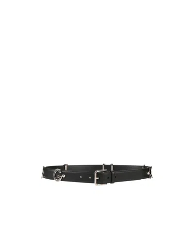 Dolce & Gabbana Solid Color Belt In Black