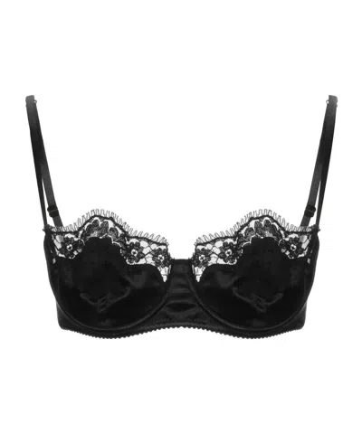 Dolce & Gabbana Solid Color Bras In Black