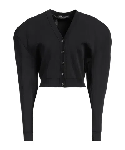 Dolce & Gabbana Solid Color Cardigans In Black