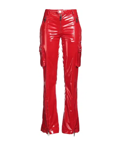 Dolce & Gabbana Solid Color Cargo Pants In Red