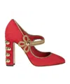 Dolce & Gabbana Solid Color Courts In Red
