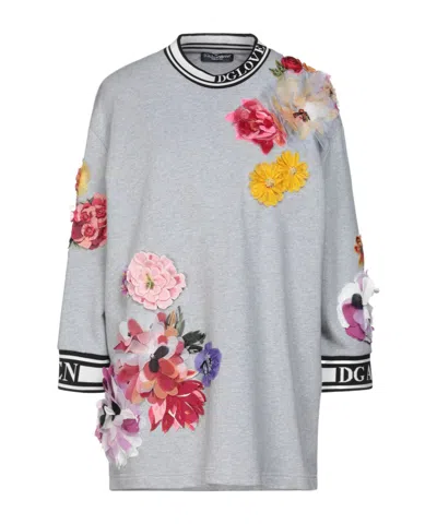 Dolce & Gabbana Solid Color Crew Neck Long-sleeve Sweatshirt In Purple