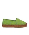 Dolce & Gabbana Solid Color Espadrilles In Green
