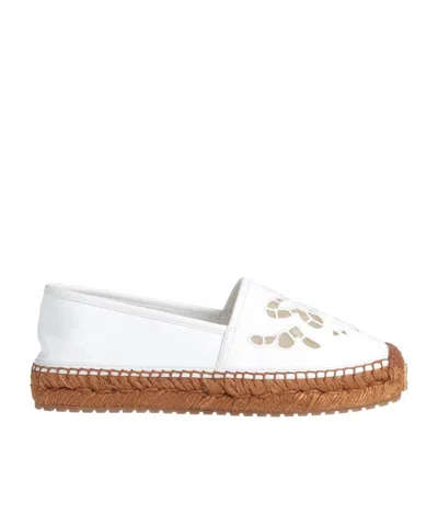 Dolce & Gabbana Solid Color Espadrilles In White