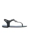 Dolce & Gabbana Solid Color Flip Flops In Black