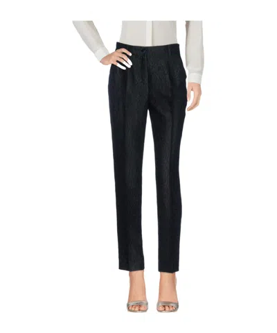 Dolce & Gabbana Solid Color Formal Trousers In Black