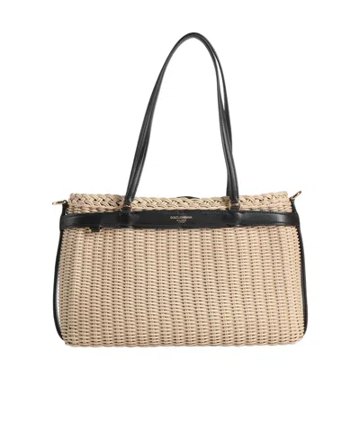 Dolce & Gabbana Solid Color Handbags In Off White