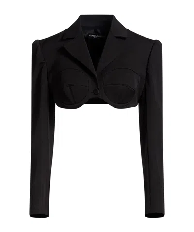 Dolce & Gabbana Solid Color Jackets In Black