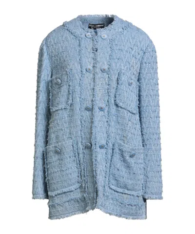 Dolce & Gabbana Solid Color Jackets In Blue