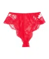 Dolce & Gabbana Solid Color Lace Briefs In Red
