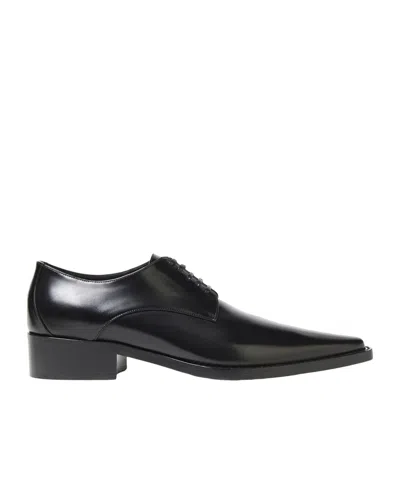 Dolce & Gabbana Solid Color Laced Shoes In Black