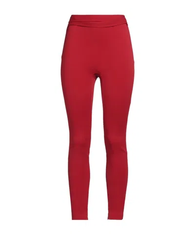 Dolce & Gabbana Solid Color Leggings In Red