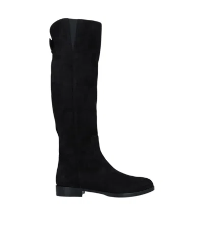 Dolce & Gabbana Solid Color Over-the-knee Boots In Black