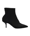 Dolce & Gabbana Solid Color Pointed-toe Ankle Boots In Black