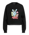 Dolce & Gabbana Solid Color Printed Sweatshirt In Black