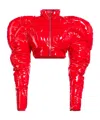Dolce & Gabbana Solid Color Puffer Jackets In Red