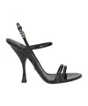 Dolce & Gabbana Solid Color Sandals In Black