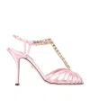 Dolce & Gabbana Solid Color Sandals In Pink