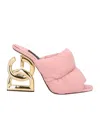 Dolce & Gabbana Solid Color Sandals In Pink