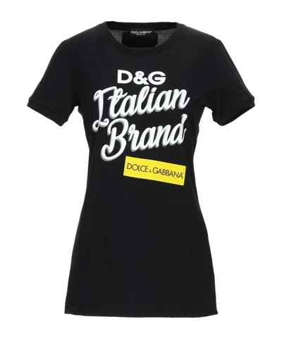 Dolce & Gabbana Solid Color Short-sleeve T-shirt In Black