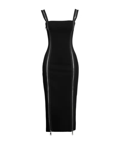 Dolce & Gabbana Solid Color Sleeveless Dress In Black