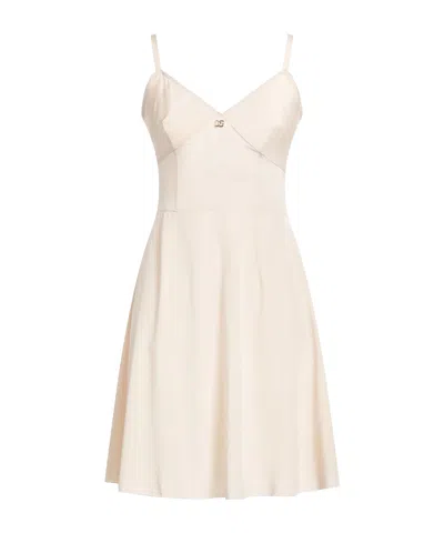 Dolce & Gabbana Solid Color Slip Dresses In Neutral
