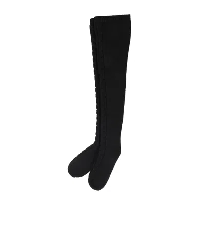 Dolce & Gabbana Solid Color Socks In Black
