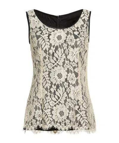 Dolce & Gabbana Solid Color Tops In Off White
