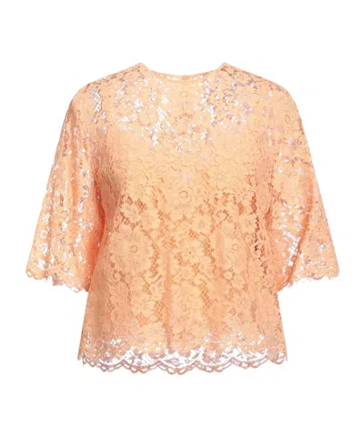 Dolce & Gabbana Solid Color Tops In Orange