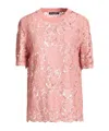 Dolce & Gabbana Solid Color Tops In Pink