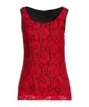 Dolce & Gabbana Solid Color Tops In Red