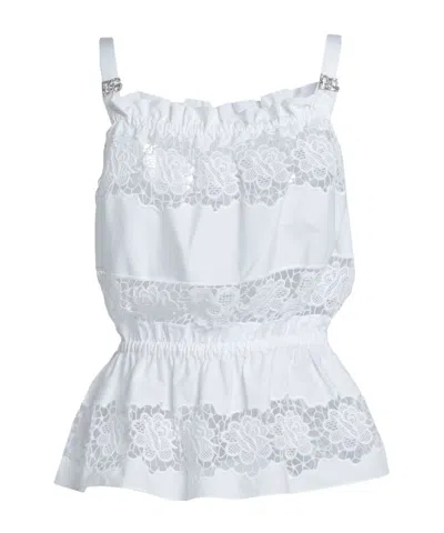 Dolce & Gabbana Solid Color Tops In White