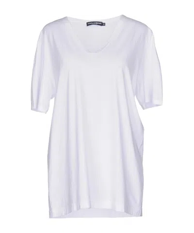 Dolce & Gabbana Solid Color T-shirts In White