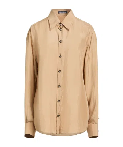 Dolce & Gabbana Solid Colour Shirts In Brown