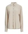 Dolce & Gabbana Solid Colour Silk Shirts In Grey