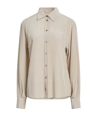 Dolce & Gabbana Solid Colour Silk Shirts In Grey