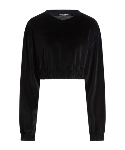 Dolce & Gabbana Solid Colour Sweatshirts In Black