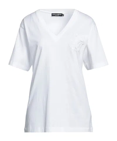 Dolce & Gabbana Solid Colour T-shirts In White