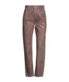 Dolce & Gabbana Solid Denim Trousers In Brown
